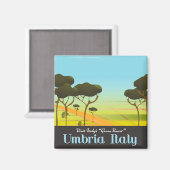 Reiseplakat Umbrien Magnet (Vorderseite/Rückseite)