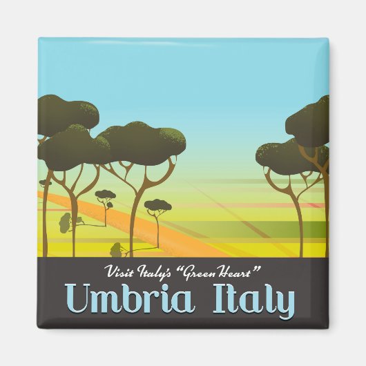 Reiseplakat Umbrien Magnet (Vorne)