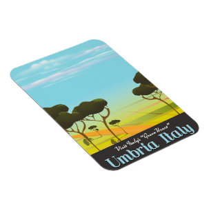 Reiseplakat Umbrien Magnet