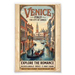 Reiseplakat Venedig Italien im Vintage-Stil Fotodruck