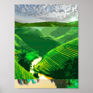 Reiseplakat - Vietnam Wandkunst Druck, Illustratio Poster