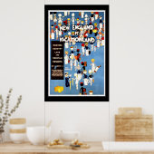 Reiseplakat Vintag Neuengland Urlaub Poster (Küche)