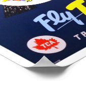 Reiseplakat Vintag Paris France Airlines Poster (Ecke)