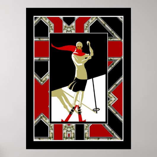 Reiseplakat Vintag Saint Croix Skifahren 3 Poster (Vorne)