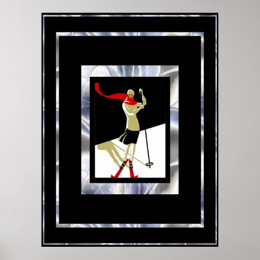 Reiseplakat Vintag Saint Croix Skifahren 3 Poster (Vorne)