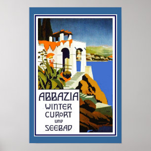 Reiseplakat Vintage Abbazia Italien Poster