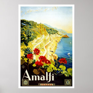 Reiseplakat Vintage Amalfi Italien Europa Poster