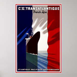 Reiseplakat Vintage Französische Linie Poster