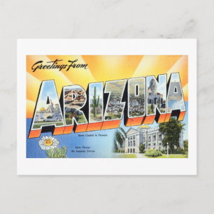 Reiseplakat Vintage Grüße aus Arizona Postkarte
