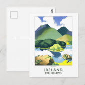 Reiseplakat Vintage Irland Postkarte (Vorne/Hinten)
