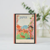 Reiseplakat Vintage, Japan, Postkarte (Stehend Vorderseite)