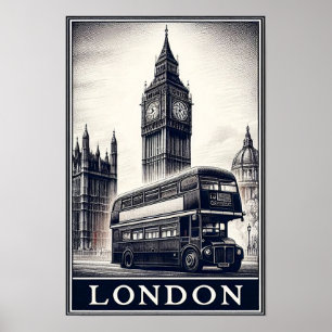 Reiseplakat Vintage London England Poster