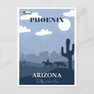 Reiseplakat Vintage Phoenix Arizona Postkarte