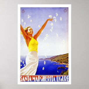 Reiseplakat Vintage Santa Margherita Italien Poster