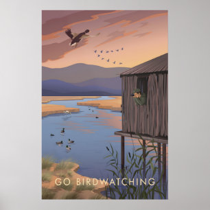 Reiseplakat Vogelbeobachtung Poster