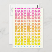 Reiseplakat von Barcelona Postkarte (Vorne/Hinten)