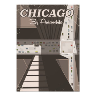 Reiseplakat von Chicago City Fotodruck