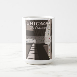 Reiseplakat von Chicago City Kaffeetasse