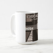 Reiseplakat von Chicago City Kaffeetasse (Vorderseite Links)
