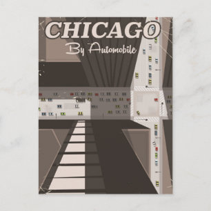 Reiseplakat von Chicago City Postkarte