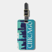 Reiseplakat von Chicago Gepäckanhänger (Vorderseite vertikal)