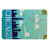 Reiseplakat von Chicago Magnet (Horizontal)