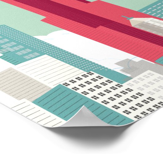 Reiseplakat von Chicago Poster (Ecke)