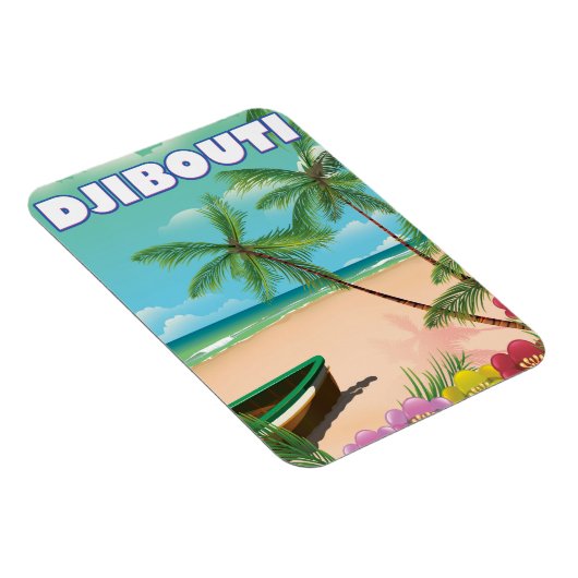 Reiseplakat von Djibouti Beach Magnet (Rechte Seite)