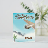 Reiseplakat von Kap Verde Air Postkarte (Stehend Vorderseite)