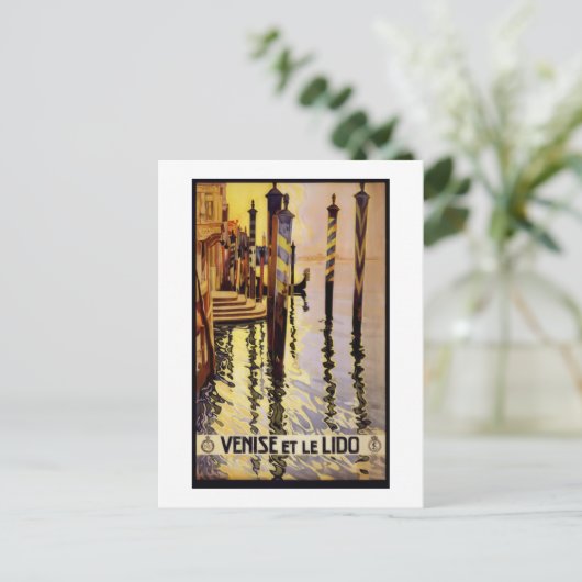 Reiseplakat von Venedig Postkarte (Stehend Vorderseite)