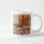 Reiseplakat von Vesuv und der Bucht von Neapel Jumbo-Tasse (Rechts)