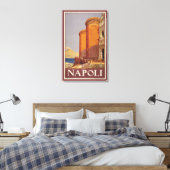 Reiseplakat von Vesuv und der Bucht von Neapel Leinwanddruck (Insitu (Schlafzimmer))