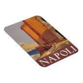 Reiseplakat von Vesuv und der Bucht von Neapel Magnet (Rechte Seite)
