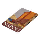 Reiseplakat von Vesuv und der Bucht von Neapel Magnet (Linke Seite)