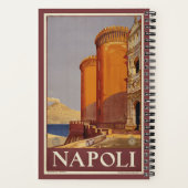 Reiseplakat von Vesuv und der Bucht von Neapel Notizblock (Rückseite)