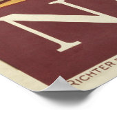 Reiseplakat von Vesuv und der Bucht von Neapel Poster (Ecke)