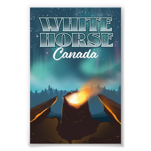 Reiseplakat von White Horse Canada Fotodruck (Vorne)