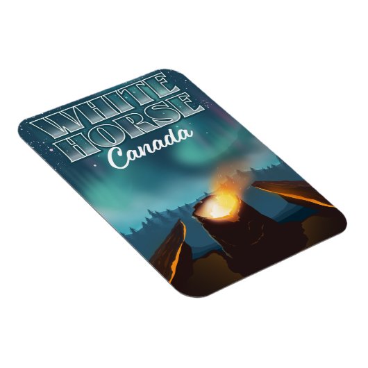 Reiseplakat von White Horse Canada Magnet (Rechte Seite)