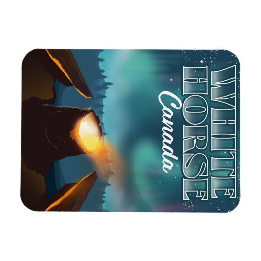 Reiseplakat von White Horse Canada Magnet (Horizontal)