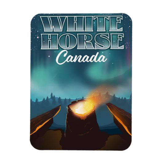 Reiseplakat von White Horse Canada Magnet (Vertikal)