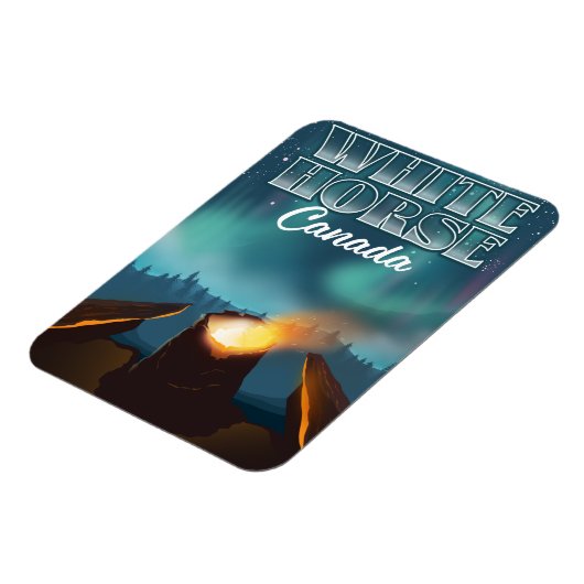 Reiseplakat von White Horse Canada Magnet (Linke Seite)