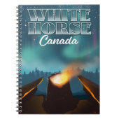 Reiseplakat von White Horse Canada Notizblock (Vorderseite)