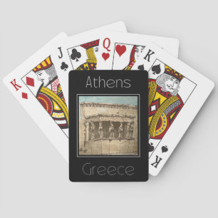 Reiseplakat Wasserfarbe von Athen Griechenland Spielkarten