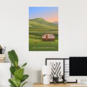 Reiseplakat Wohnwagenfahren Poster (Heimbüro)