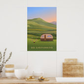 Reiseplakat Wohnwagenfahren Poster (Küche)