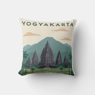 Reiseplakat Yogyakarta Indonesien Kissen