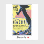 Reiseplakat zur Förderung von Sea Cliff, Long Isla Aufkleber (Blatt)