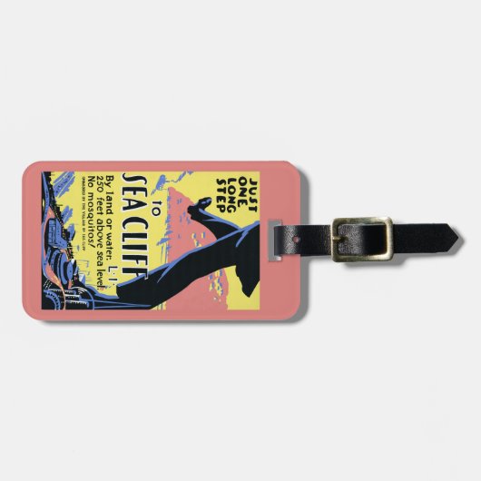 Reiseplakat zur Förderung von Sea Cliff, Long Isla Gepäckanhänger (Vorderseite horizontal)