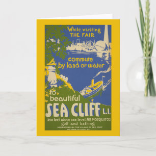 Reiseplakat zur Förderung von Sea Cliff, Long Isla Karte