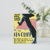 Reiseplakat zur Förderung von Sea Cliff, Long Isla Postkarte (Stehend Vorderseite)